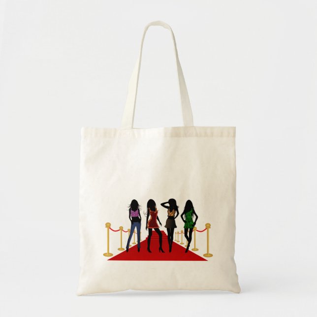 Tote Moças da Moda na Bolsa Vermelha (Frente)