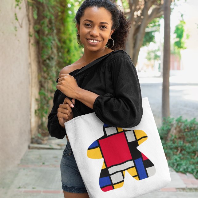 Tote Modern Art Meeple Bolsa (Criador carregado)