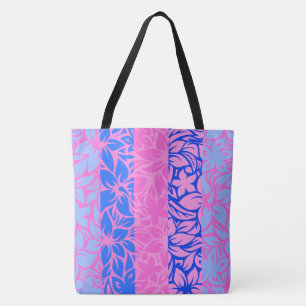 Tote Moloaa Bay Hawaiian Hibiscus Striped Bolsa de prai
