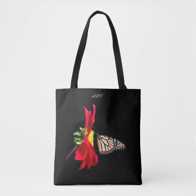 Tote Monarca vermelho da dália toda sobre o bolsa do (Frente)