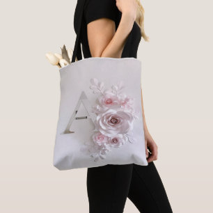 Tote Monograma - Letra A Bolsa floral