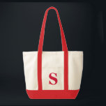Tote Monograma personalizado RED   BOLSA NATURAL<br><div class="desc">Monograma personalizado RED   BOLSA NATURAL. Crie a sua própria bolsa!</div>