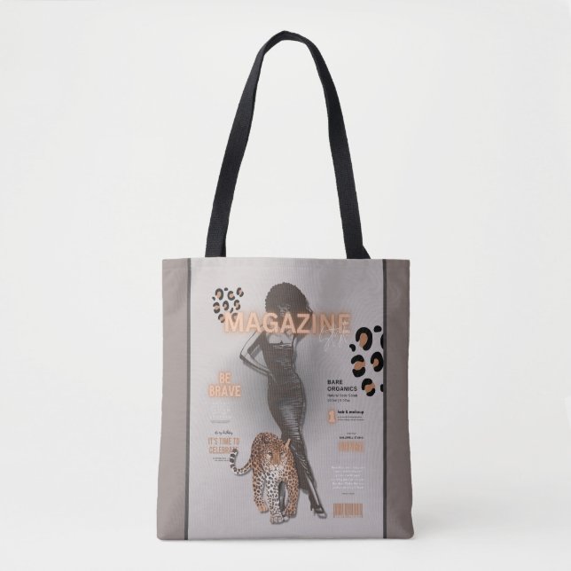 Tote Mulher com Bolsa afro e leopardo (Frente)