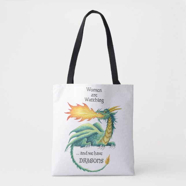 Tote Mulheres têm dragões - bolsa do ombro (Frente)