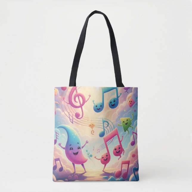 Tote Música Rainbow Bolsa (Frente)