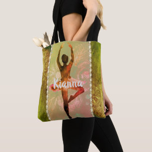 Tote Na moda Watercolor Ballerina Bolsa