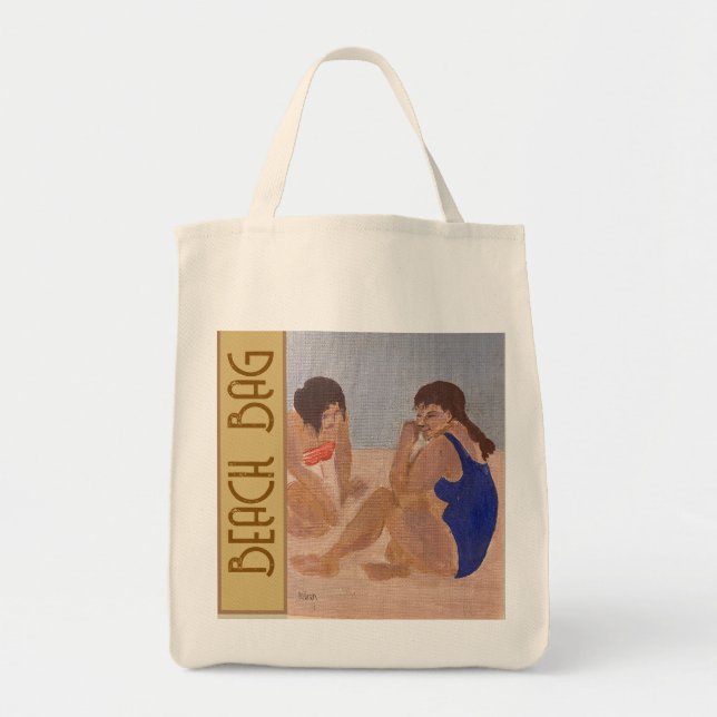 Tote Nadadores Bolsa de praia saco (Frente)