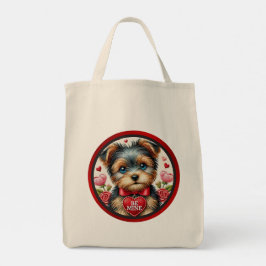 Tote Namorados Yorkie Seja minha Bolsa de compra reutil