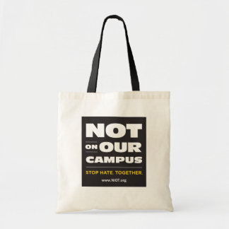 Tote Não em nosso bolsa do orçamento do terreno