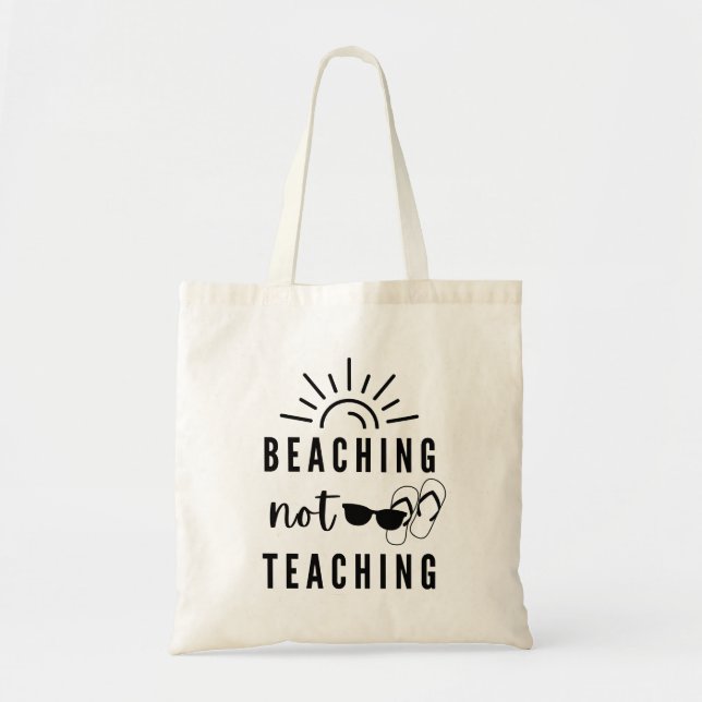 Tote Não Ensinando | Presente de Professora | Bolsa de  (Frente)