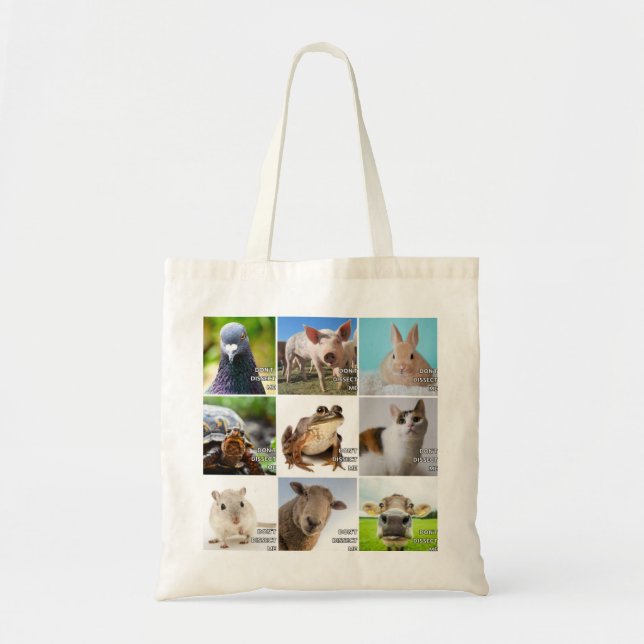 Tote Não me dissecar Bolsa (Frente)