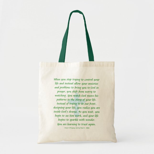 Tote Não se preocupe - Pray e olhe o bolsa (Frente)