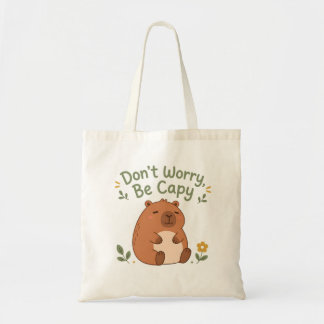 Tote Não se Preocupe, Seja Capivara Bolsa Capivara Fofa
