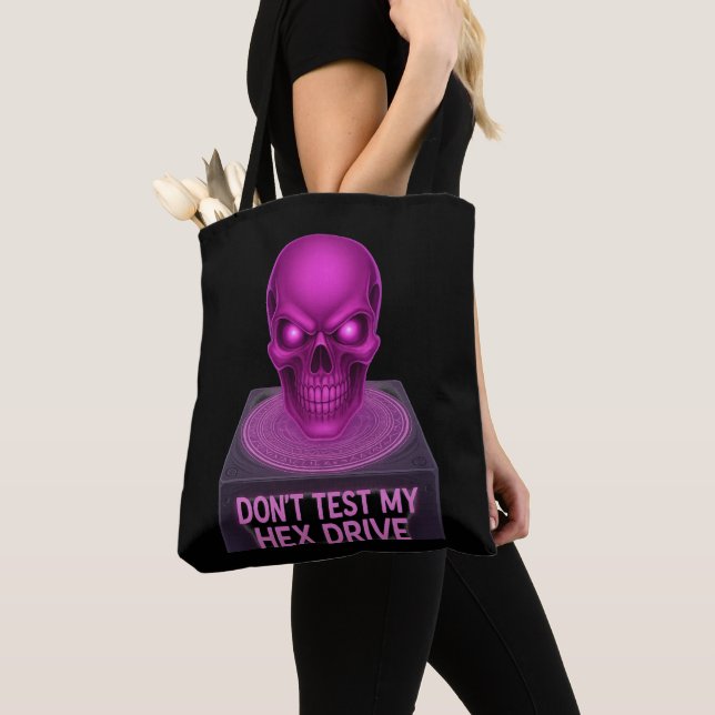Tote Não testar minha unidade hexadecimal - Bolsa de cr (Close Up)