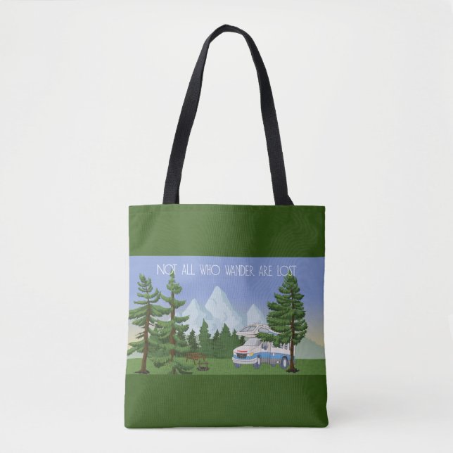 Tote Não tudo que Wander é perdido - o bolsa verde (Frente)