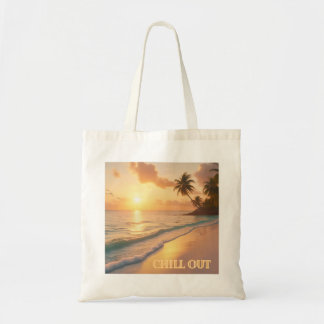 Tote nascer do sol sobre a costa - Bolsa sem plástico
