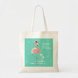 Tote Natal Flamingo Feliz Feriados na bolsa