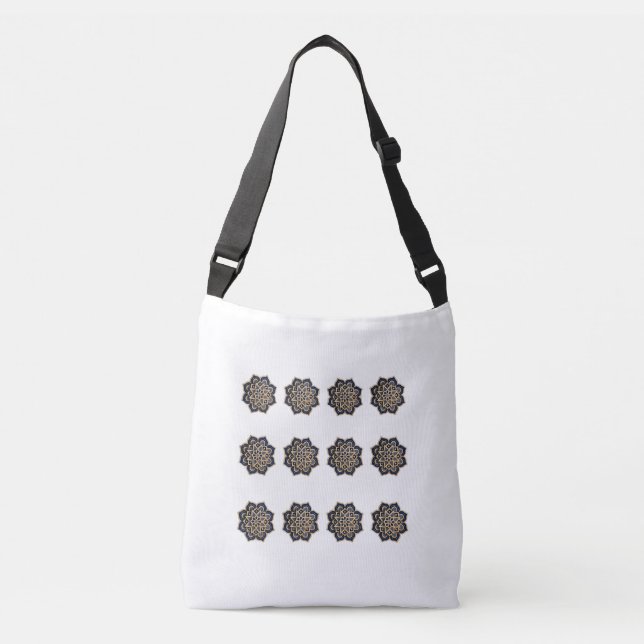Tote-Navy Mandala Efeito 3D Sacola Tote (Frente)