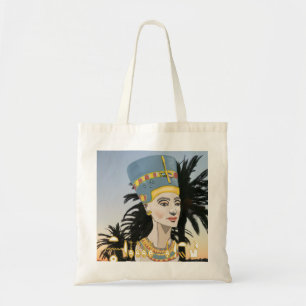 Tote Nefertiti Colorir Retrato e Palmeiras Bolsa B