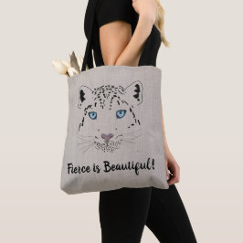Tote Neve Leopardo Desenho Fierce é uma bela Bolsa