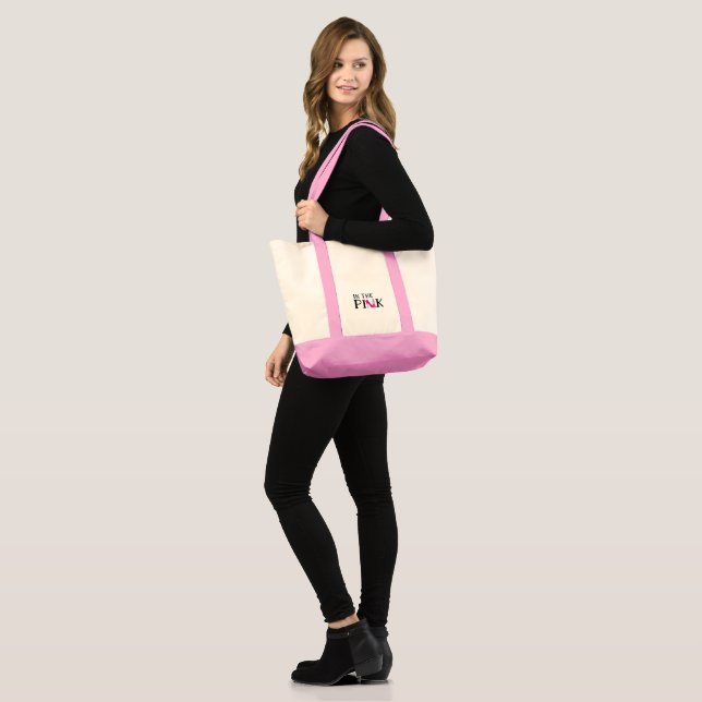 Tote No Bolsa de Impulso Rosa (Frente (modelo))