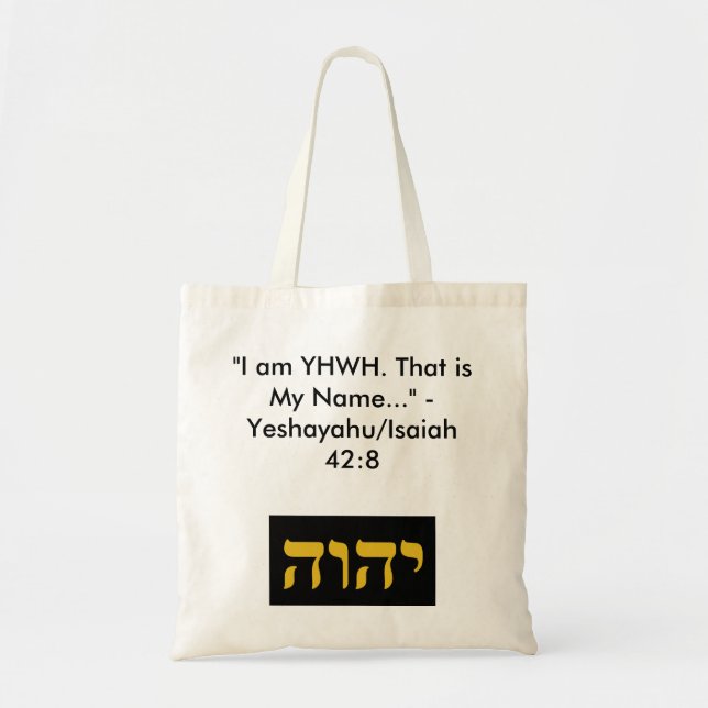 Tote Nome do Bolsa YHWH/Bag (Frente)