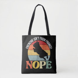 Tote Nope frenchie não é da França - bolsa preto