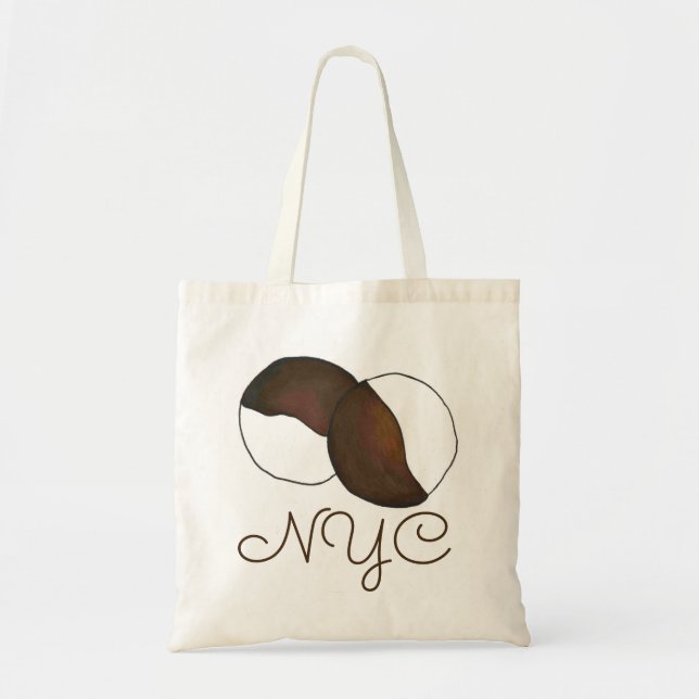 Tote Nova Iorque NYC Black and White Cookie Bolsa (Frente)