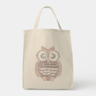 Tote NPD Owl na Natural Grocery Bolsa