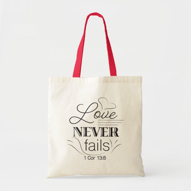 Tote O amor nunca falha bolsa (Frente)