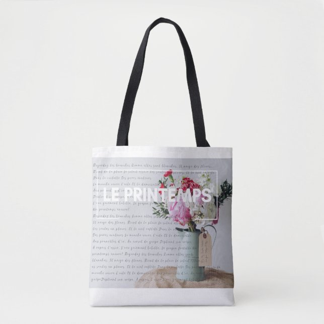 Tote O bolsa à moda - primavera - francês inspirado (Frente)