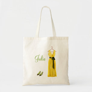 Tote O bolsa amarelo personalizado da dama de honra