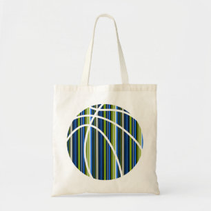 Tote O bolsa azul e verde de toda a listra do menino do