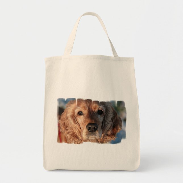 Tote O bolsa bonito do mantimento do Spaniel (Frente)