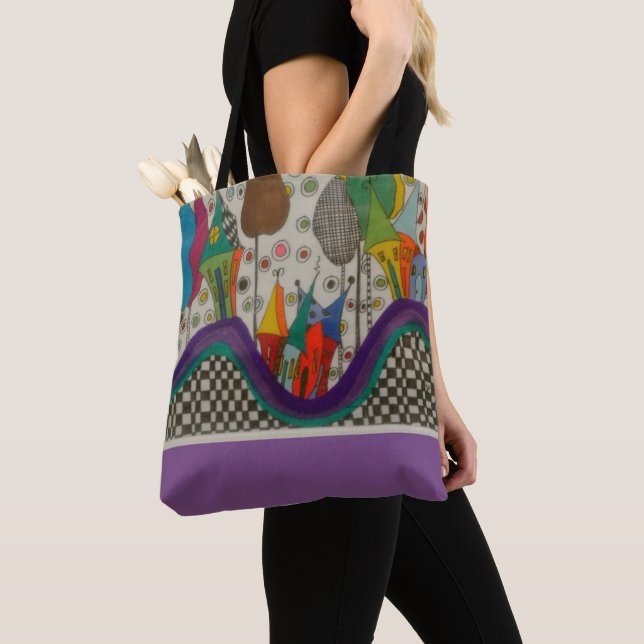 Tote O bolsa colorido do divertimento (Close Up)