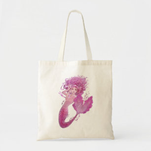 Tote O bolsa cor-de-rosa da fantasia da sereia da fita