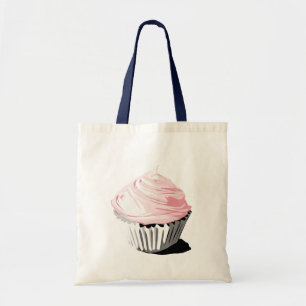 Tote O bolsa cor-de-rosa do cupcake