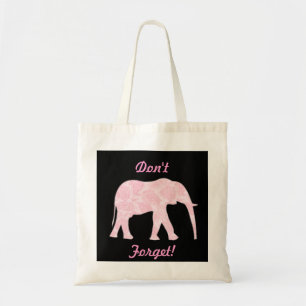 Tote O bolsa cor-de-rosa do elefante de Paisley - não