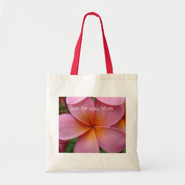 Tote O bolsa cor-de-rosa do Plumeria (Frente)