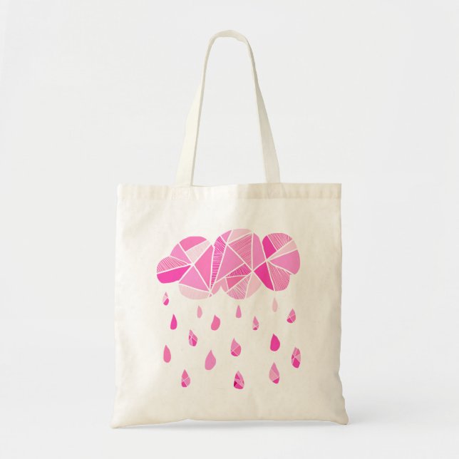 Tote O bolsa cor-de-rosa fraturado da nuvem (Frente)