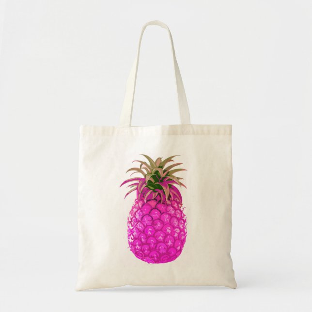Tote O bolsa cor-de-rosa frutado do abacaxi (Frente)