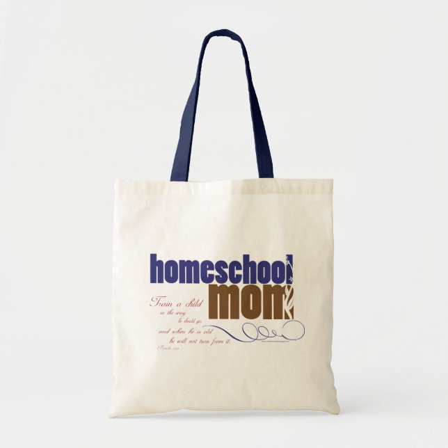 Tote O bolsa cristão do homeschool: Mamã de Homeschool (Frente)
