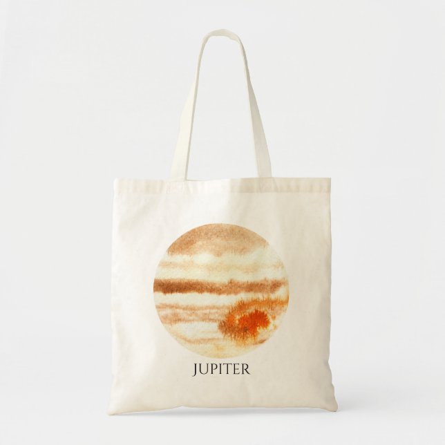 Tote O bolsa da aguarela do planeta de Jupiter (Frente)