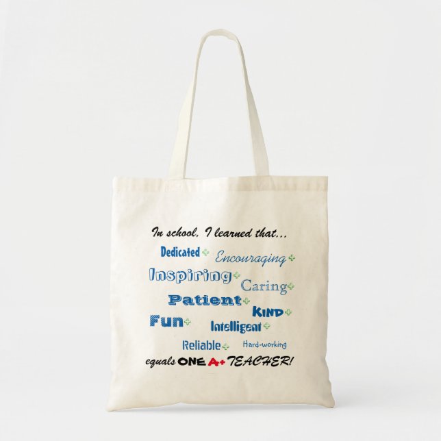 Tote O bolsa da apreciação do professor (Frente)