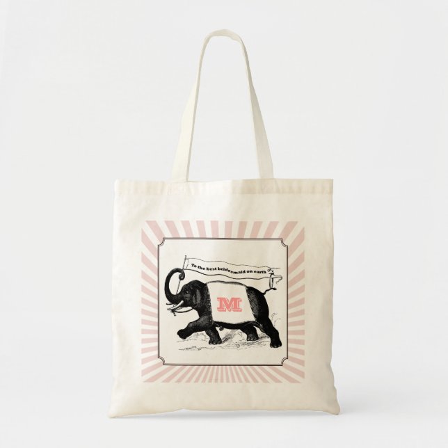 Tote O bolsa da dama de honra do rosa do circo de (Frente)