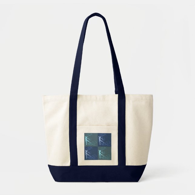 Tote O bolsa da dança (azul) (Frente)