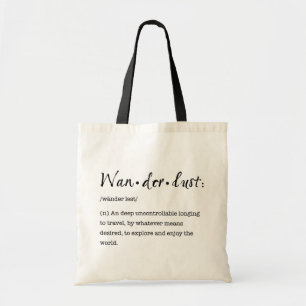 Tote O bolsa da definição do Wanderlust - preto