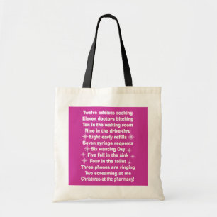Tote O bolsa da farmácia "doze dias da farmácia "
