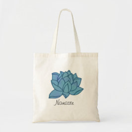 Tote O bolsa da ioga de Lotus azul da aguarela de