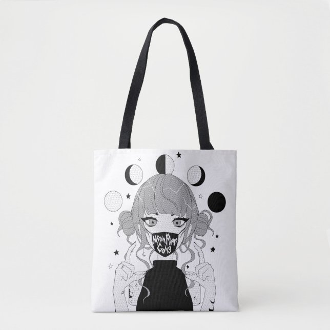 Tote O bolsa da luz do GRUPO da FASE da LUA (Frente)
